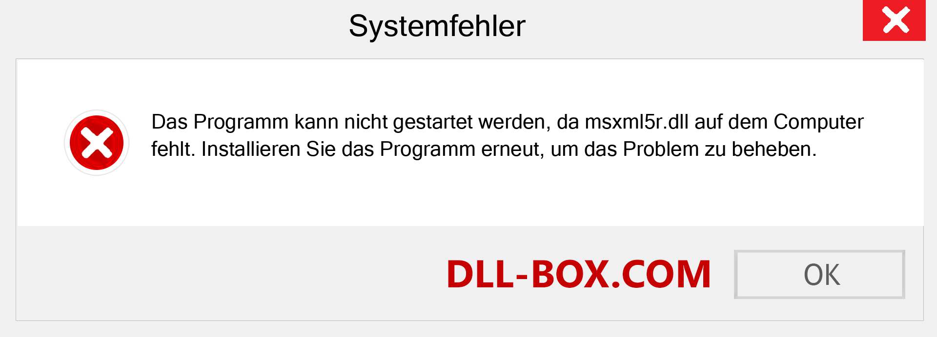 msxml5r.dll-Datei fehlt?. Download für Windows 7, 8, 10 - Fix msxml5r dll Missing Error unter Windows, Fotos, Bildern